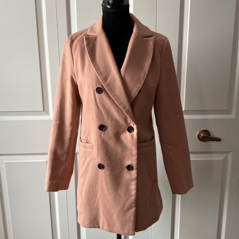 Pink double breasted coat/ jacket